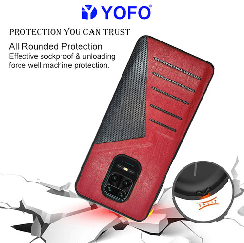 YOFO | The Case with Look | Leather Premuim Back Case Cover for MI Note 9 Pro/Note 9 Pro Max/Poco M2 ProRedmi