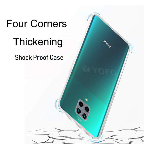 YOFO Back Cover for MI Redmi Note 9 Pro / Note 9 Pro Max / M2 Pro (Transparent) with Dust Plug & Camera Protection