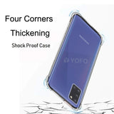 YOFO  Shockproof HD Transparent Back Cover for Samsung A31 (Transparent)