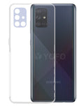 YOFO Back Cover for Samsung A71 (Transparent) with Dust Plug & Camera Protection