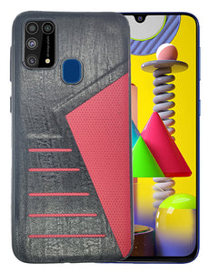 YOFO | The Case with Look | Leather Premuim Back Case Cover for Samsung Galaxy F41 / Samsung Galaxy M31 / Samsung Galaxy M31 Prime (Black)