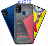 YOFO | The Case with Look | Leather Premuim Back Case Cover for Samsung Galaxy F41 / Samsung Galaxy M31 / Samsung Galaxy M31 Prime (Black)