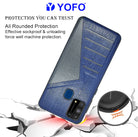 YOFO | The Case with Look | Leather Premuim Back Case Cover for Samsung Galaxy F41 / Samsung Galaxy M31 / Samsung Galaxy M31 Prime (Navy Blue)