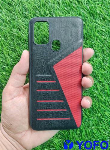YOFO | The Case with Look | Leather Premuim Back Case Cover for Samsung Galaxy F41 / Samsung Galaxy M31 / Samsung Galaxy M31 Prime (Black)