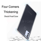 YOFO Back Cover for Samsung M11 (Transparent) with Dust Plug & Camera Protection