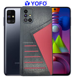 YOFO | The Case with Look | Leather Premuim Back Case Cover for Samsung Galaxy M51(BLACK)