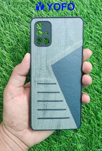 YOFO | The Case with Look | Leather Premuim Back Case Cover for Samsung Galaxy M51(GRAY)