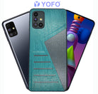 YOFO | The Case with Look | Leather Premuim Back Case Cover for Samsung Galaxy M51(AQUA BLUE)