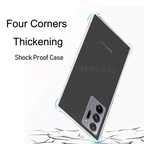 YOFO Back Cover for Samsung Note 20Plus (Transparent) with Dust Plug & Camera Protection