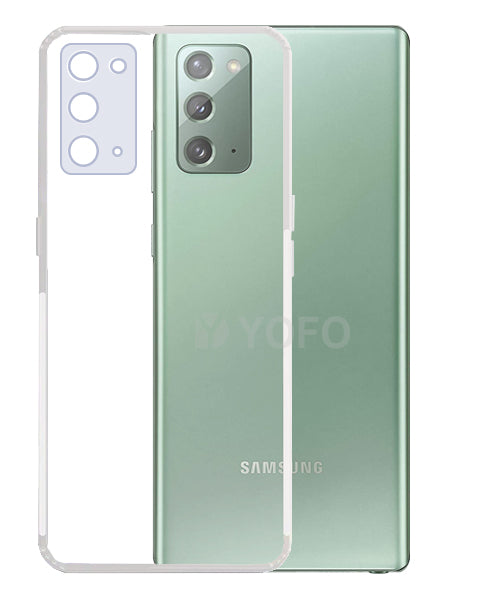 YOFO Back Cover for Samsung Note 20  (Transparent) with Dust Plug & Camera Protection