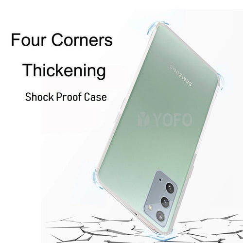 YOFO Back Cover for Samsung Note 20  (Transparent) with Dust Plug & Camera Protection