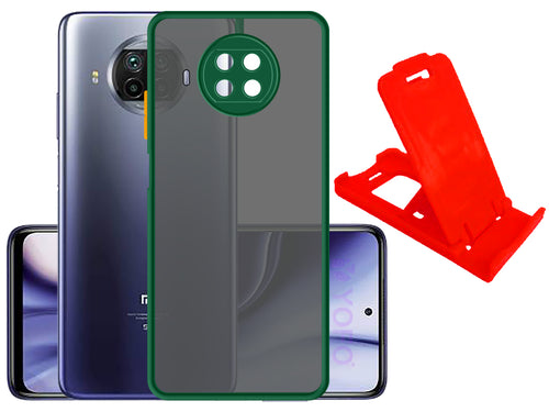YOFO Matte Finish Smoke Back Cover with Full Camera Lens Protection for Redmi 10i With Free Mobile Stand