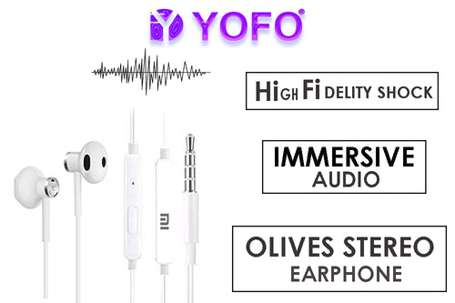 Generic Earphone High Quality Super Bass with mic (White)