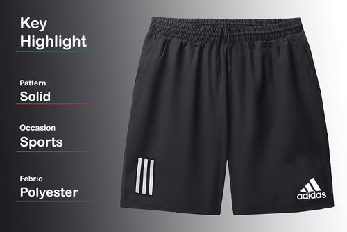 Branded Premium Quality Men's Sports Shorts - Black
