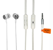 TEN PLUS TP-108 Earphone with Universal Stereo, Extra Bass Wired Headset (White)