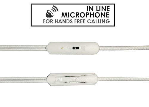 TEN PLUS TP-108 Earphone with Universal Stereo, Extra Bass Wired Headset (White)