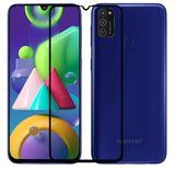 YOFO HD D+ Edge to Edge Full Screen Coverage Tempered Glass for Samsung Galaxy M21 - Full Glue Gorilla Glass (Black)