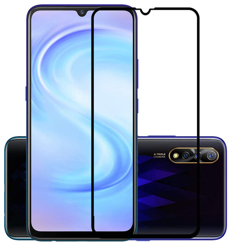 YOFO HD D+ Edge to Edge Full Screen Coverage Tempered Glass for Vivo S1 - Full Glue Gorilla Glass (Black)