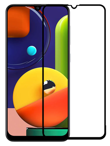 YOFO HD D+ Edge to Edge Full Screen Coverage Tempered Glass for Samsung A50s / A70s - Full Glue Gorilla Glass (Black)