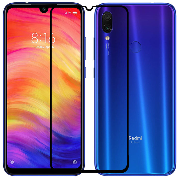 YOFO HD D+ Edge to Edge Full Screen Coverage Tempered Glass for Redmi 7, Redmi Note 7 Pro - Full Glue Gorilla Glass (Black)