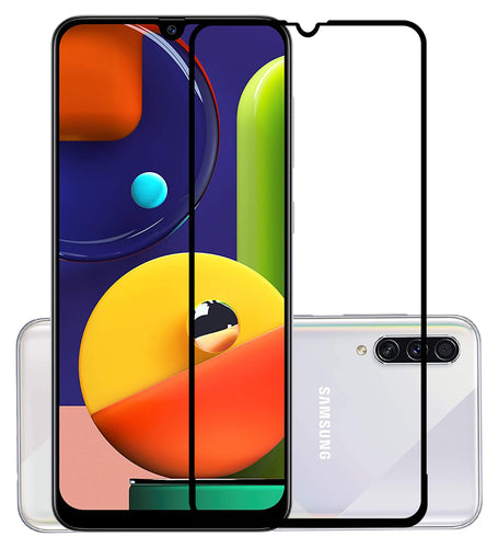 YOFO HD D+ Edge to Edge Full Screen Coverage Tempered Glass for Samsung A50s / A70s - Full Glue Gorilla Glass (Black)