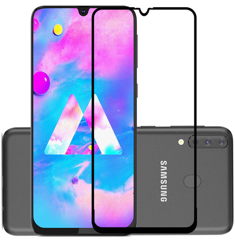 YOFO HD D+ Edge to Edge Full Screen Coverage Tempered Glass for Samsung Galaxy M30 - Full Glue Gorilla Glass (Black)