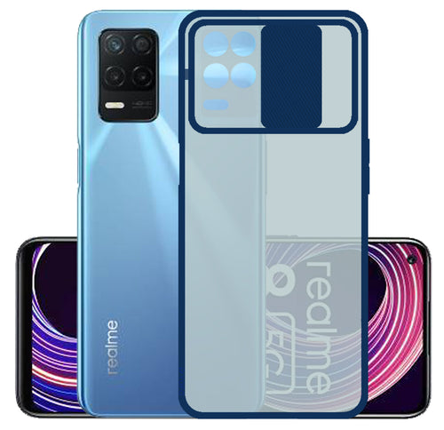 YOFO Camera Shutter Back Cover For Realme 8 {5G} With Free Foldable Mobile Stand