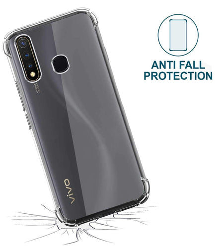 YOFO Shockproof Transparent Back Cover for VIVO Y19 - (Transparent)