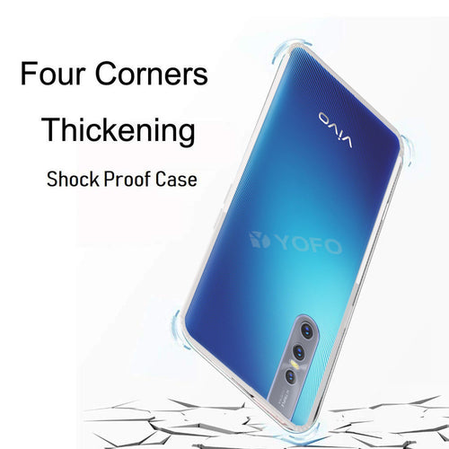 YOFO Silicon Full Protection Back Cover for Vivo V15 Pro (Transparent) Shockproof Ultra Thin