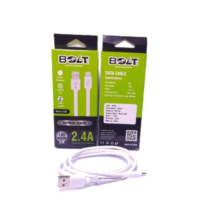 BOLTe Micro USB Data Cable 2.4 Amp Fast Charging & Data Sync-TYPE B