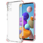 YOFO Camera protection Back Cover for Samsung A21s (Transparent) with Dust Plug