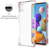 YOFO Camera protection Back Cover for Samsung A21s (Transparent) with Dust Plug