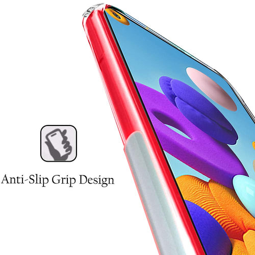 YOFO Camera protection Back Cover for Samsung A21s (Transparent) with Dust Plug
