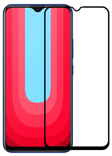 YOFO HD D+ Edge to Edge Full Screen Coverage Tempered Glass for Vivo U20 - Full Glue Gorilla Glass (Black)