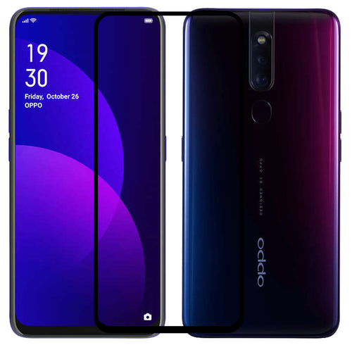 YOFO HD D+ Edge to Edge Full Screen Coverage Tempered Glass for Oppo F11 Pro - Full Glue Gorilla Glass (Black)