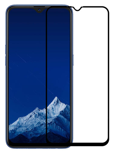 YOFO HD D+ Edge to Edge Full Screen Coverage Tempered Glass for Oppo A11K - Full Glue Gorilla Glass (Black)
