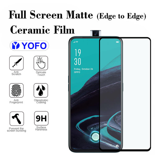 YOFO Anti Glare Matte Finish Anti-Fingerprint 9H Full Screen Screen Protector for Oppo F11 Pro / Oppo Reno 2 / Oppo Reno 2Z / Oppo Reno 2F