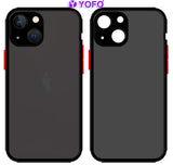 YOFO Back Cover for Apple iPhone 13 Mini (5.4) (Translucent Matte Smoke Case|Soft Frame|Shockproof|Full Camera Protection) with Free Mobile Stand