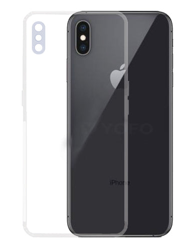 YOFO Back Cover for iPhone XS Max (Transparent) with Dust Plug & Camera Protection