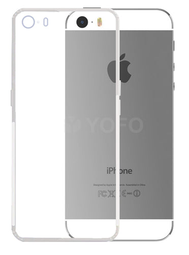 YOFO Back Cover for iPhone 5 (Transparent) with Dust Plug & Camera Protection