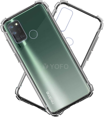 YOFO Rubber Shockproof Soft Transparent Back Cover for Realme 7i / C17 - All Sides Protection Case