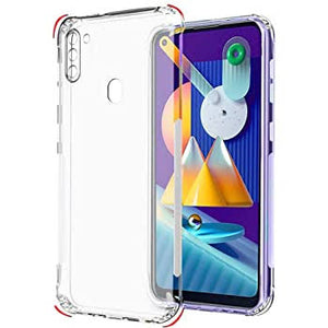 YOFO Shockproof Soft Transparent Back Cover for Samsung M11 - (Transparent)