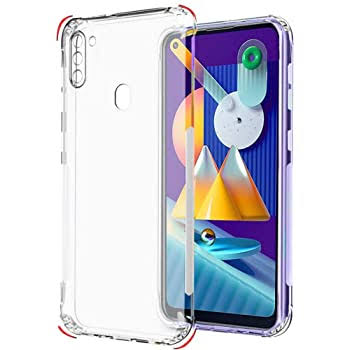 YOFO Shockproof Soft Transparent Back Cover for Samsung M11 - (Transparent)