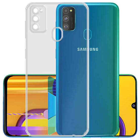 YOFO Shockproof Transparent Back Cover for Samsung M21S - (Transparent)