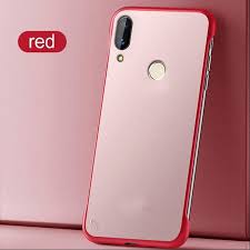 YOFO TPU Frameless case for OnePlus 7Pro (RED) Case Slim Translucent Matte Texture Design (Matte Transparent)