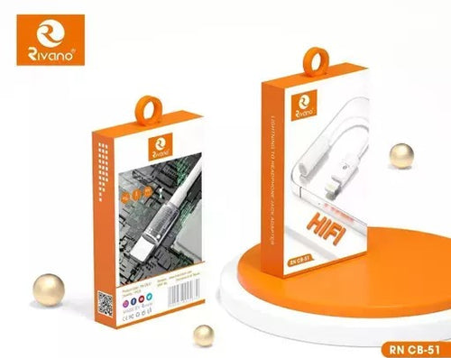 Rivano RN-CB51 Lightning to 3.5 mm Headphone Jack Adapter Cables & USB Hubs
