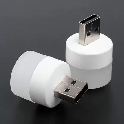 SMALL USB LED BULB USED IN ALL KINDS OF HOUSEHOLD AND OFFICIAL PLACES FOR ROOM LIGHTING PURPOSES. Led Light (White)-(Pack Of 4)