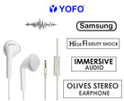 YOFO Earphone for Samsung Galaxy A50 Wired with Mic | Listen Music with 3.5mm Jack | Calling Function |Compatible with All Android Smartphone - White