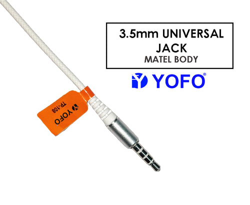 TEN PLUS TP-108 Earphone with Universal Stereo, Extra Bass Wired Headset (White)