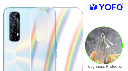 YOFO Rainbow Effect Anti Scratch Back Screen Guard for Realme 7